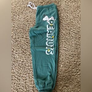 Peanuts brand joggers size large.